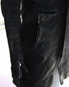 Incarnation 15297cc double zipper hooded leather jacket